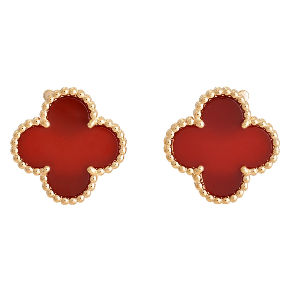 Van Cleef & Arpels Vintage Alhambra Earrings 18K Yellow Gold VCARD40400