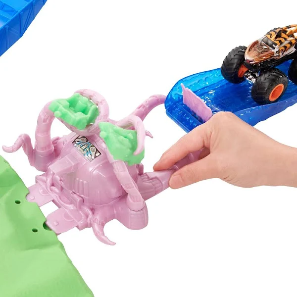 Hot Wheels - Monster Trucks T-Rex Volcano Arena Playset