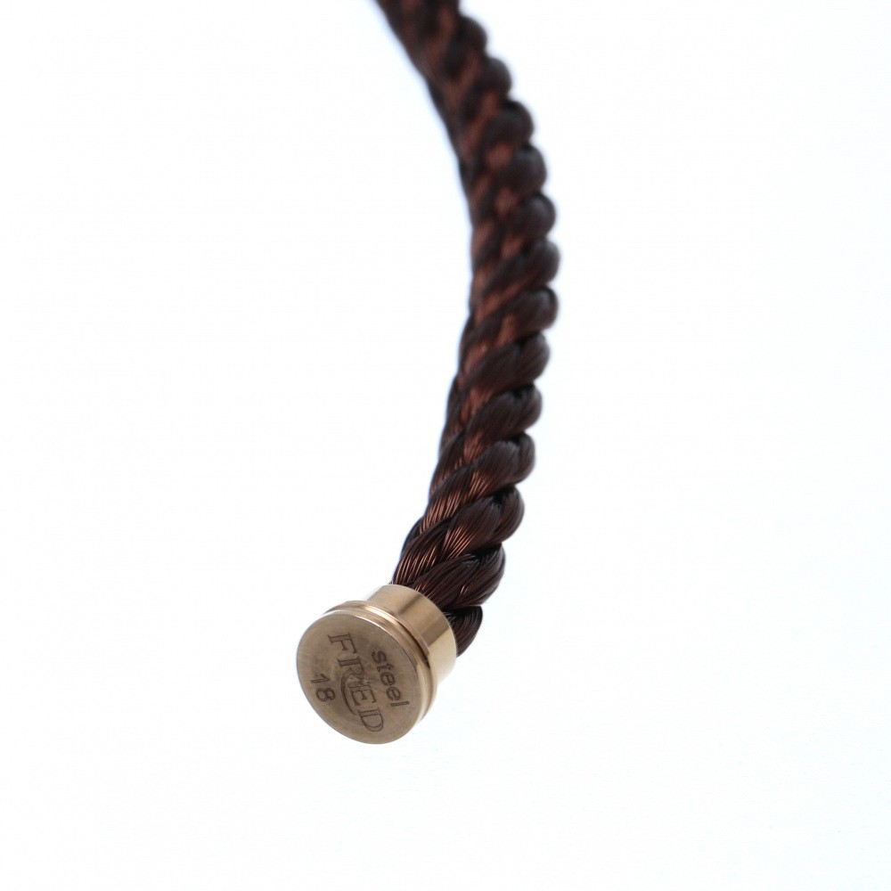 FRED Force 10 (lm) Steel Cable Brown 18 K18PG Pink Gold Accessory