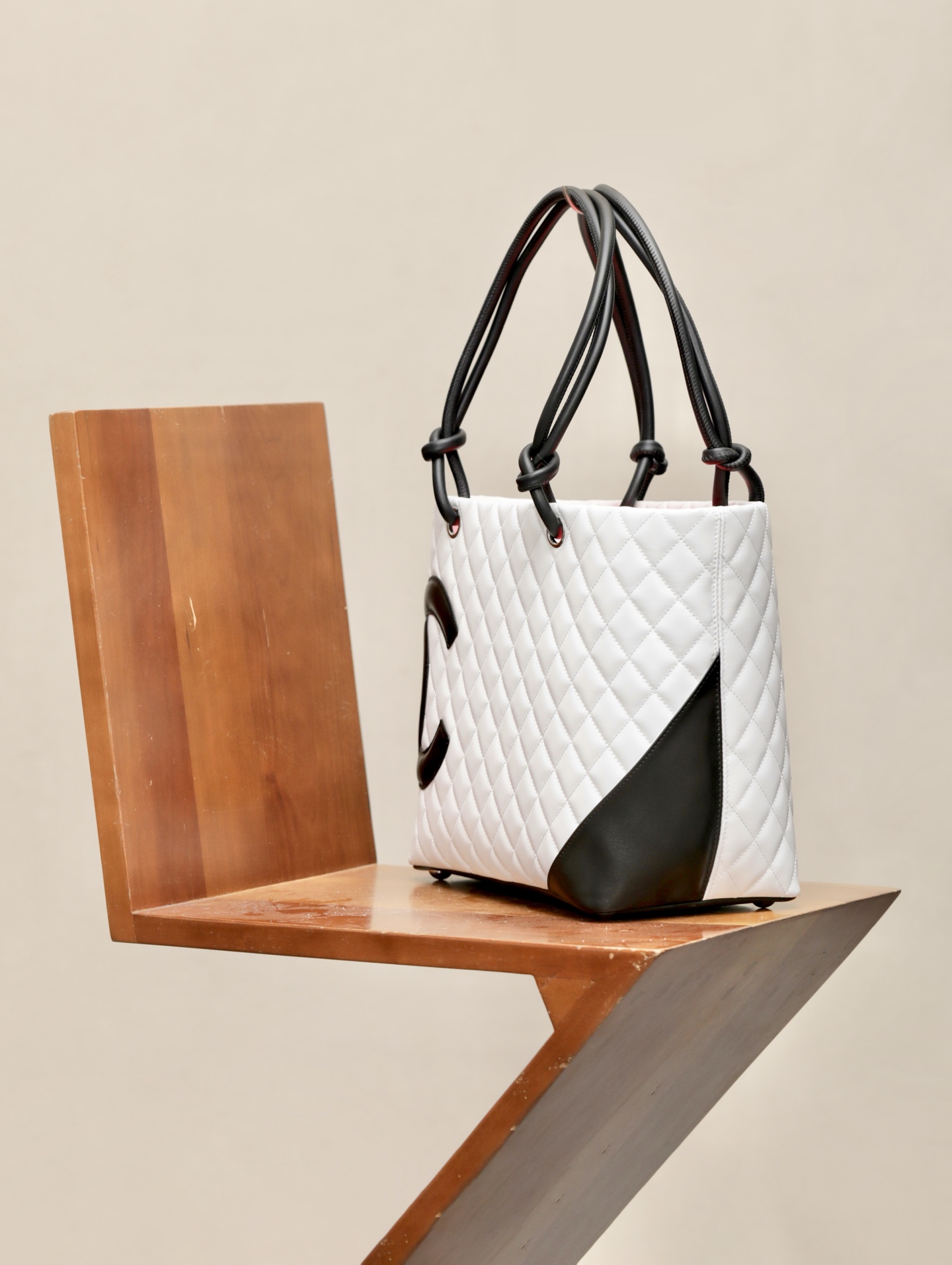 Chanel White Cambon Tote Bag White 30cm