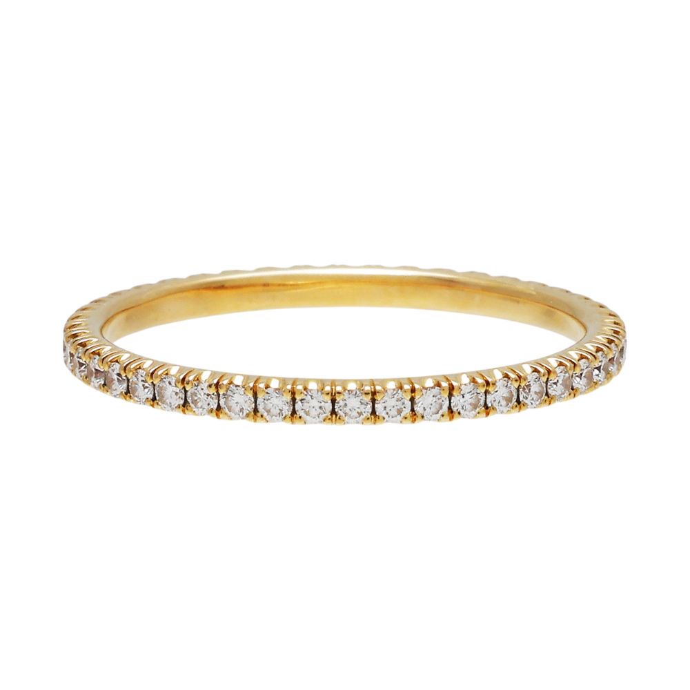 Cartier Ethancel Do Wedding Ring Pavé Setting 18K Yellow Gold Diamond B4212000