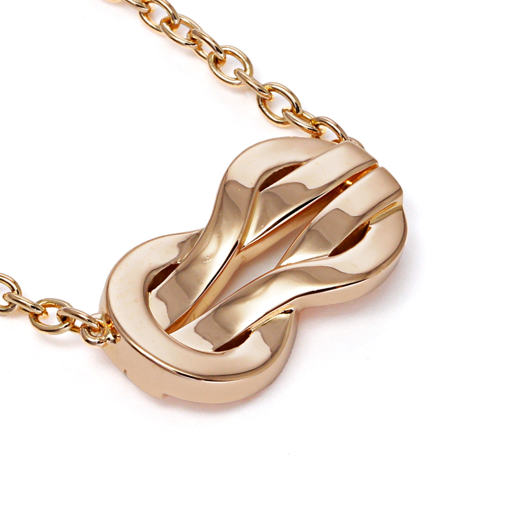 FRED Chance Amphini Full Diamond Necklace 18K Rose Gold 7B0223