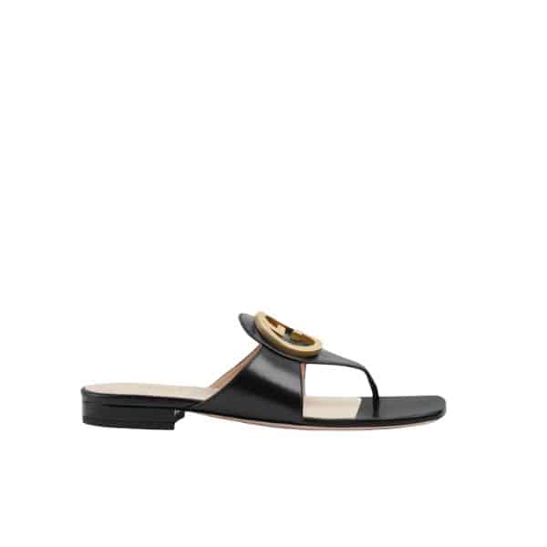 Gucci Women’S Gucci Blondie Thong Sandal Black 739048 C9D00 1000