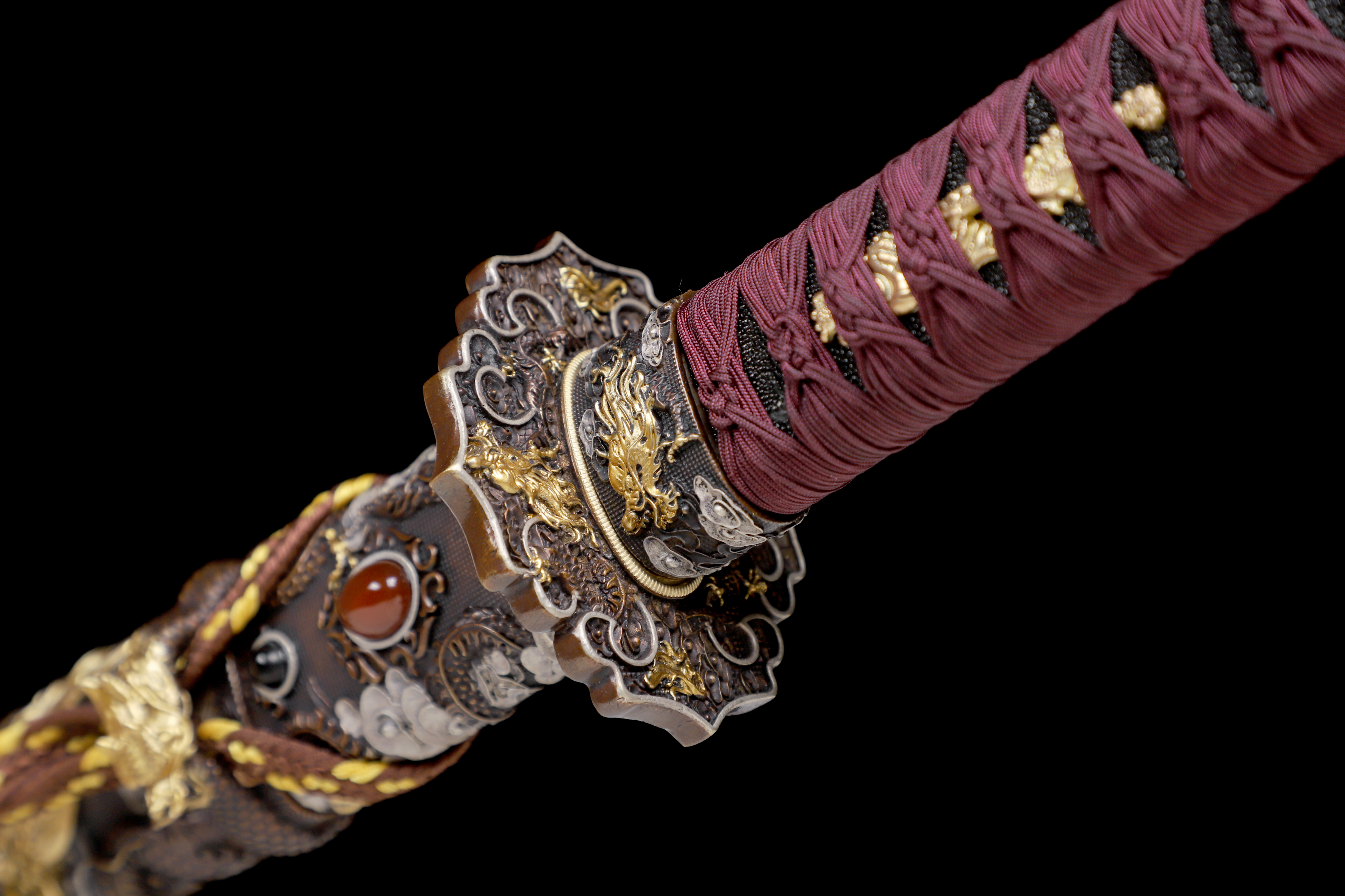 Handmade Japanese Katana Go-Mai Blade Galaxy Dragon Full Tang