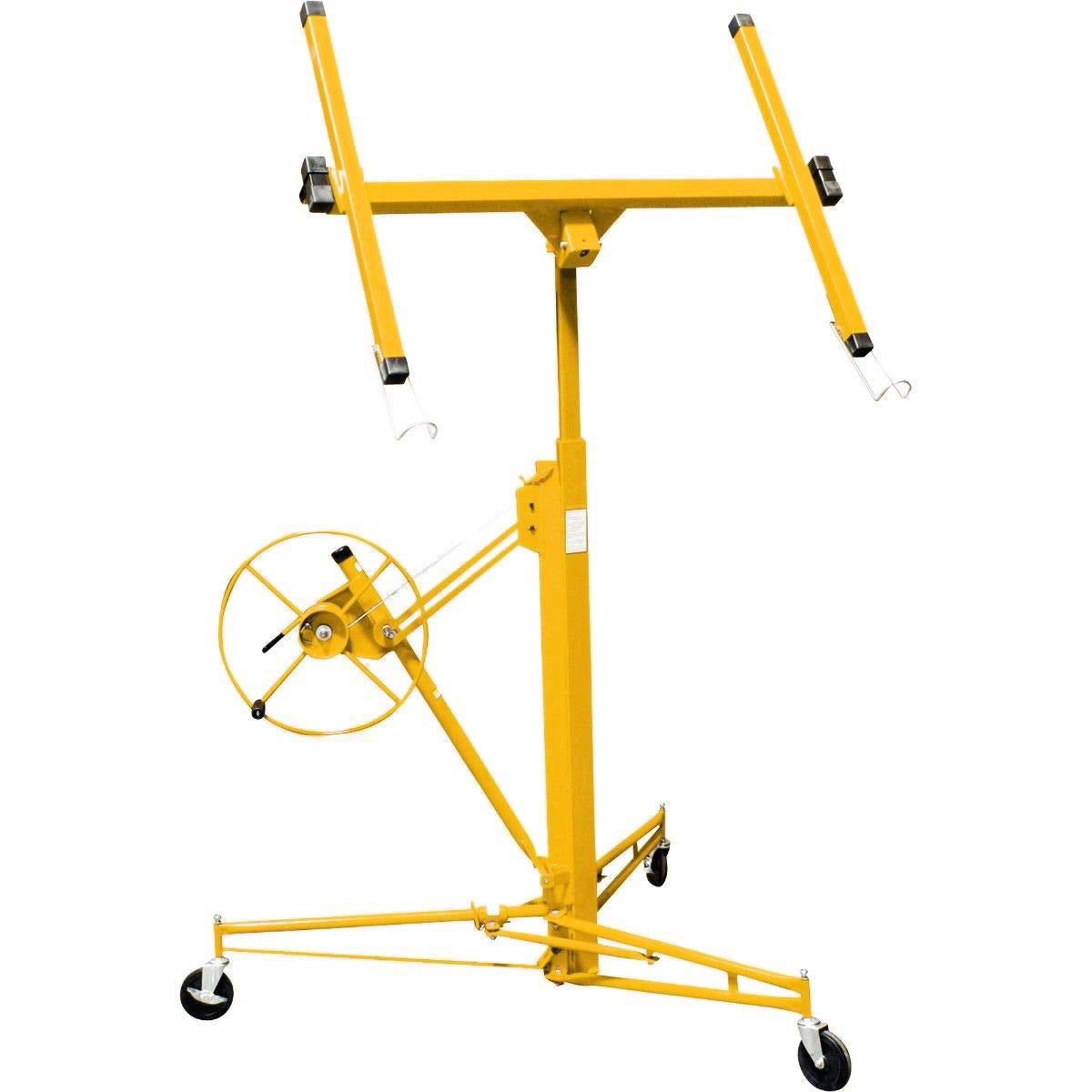 2026 Stark USA 65044 65044 Drywall Lift 11' Yellow Rolling Sheetrock Panel Hoist Jack