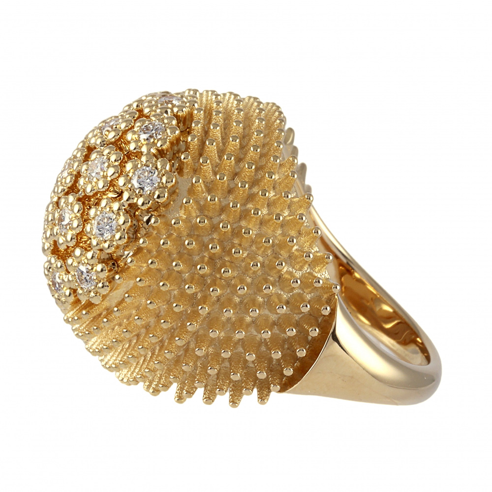Cartier Cactus Ring 18K Yellow Gold Diamond N4748500