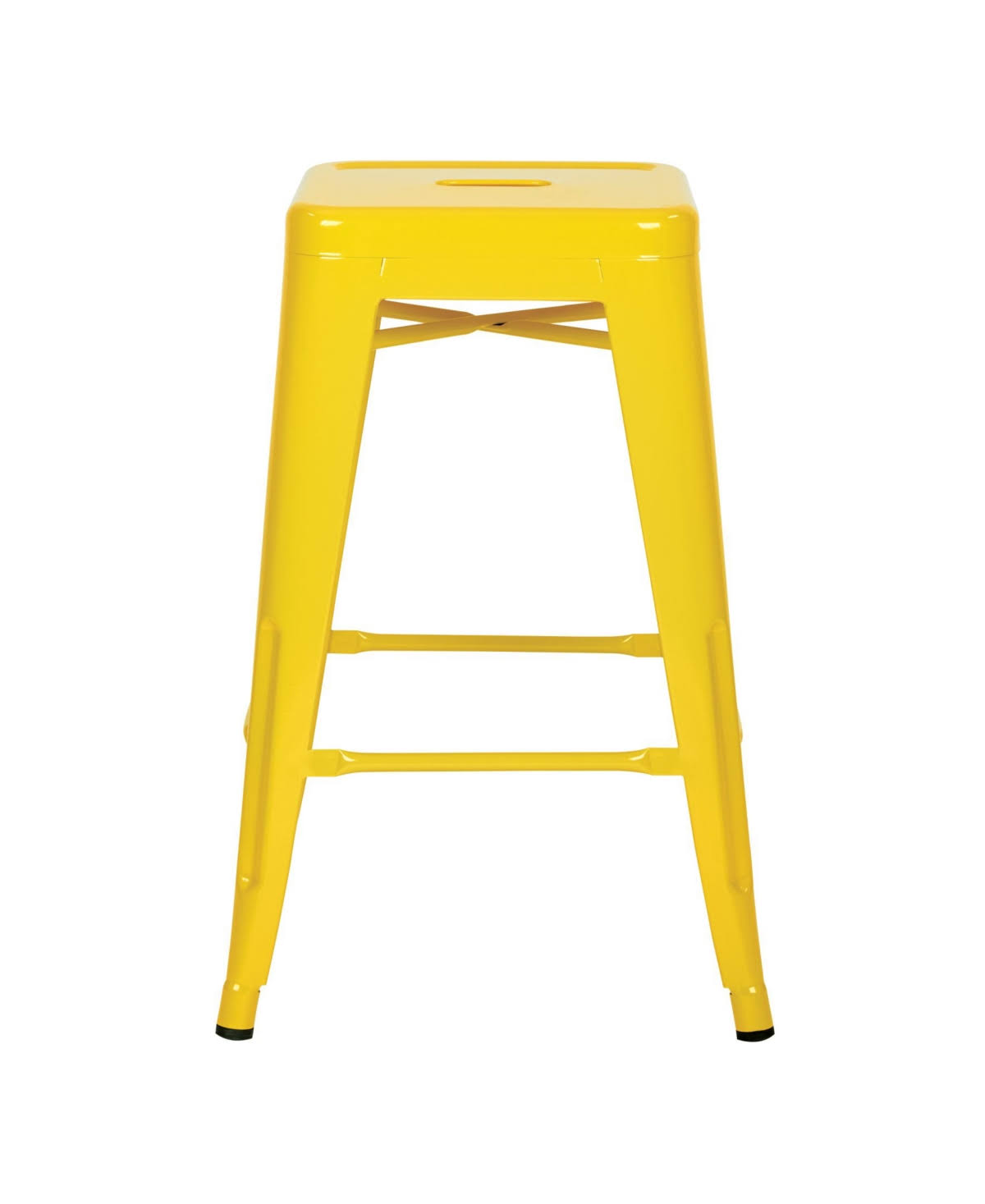 24x22 Steel Backless Barstool, 2-Pack - Yellow