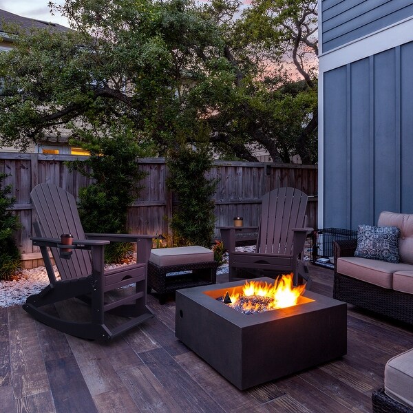 Vrakae Folding and Rocking Adirondack Chair with Ottoman