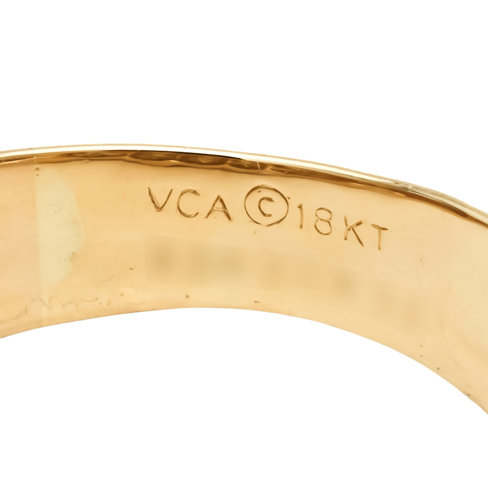 Van Cleef & Arpels Mantille K18 Yellow Gold Ring Diamond