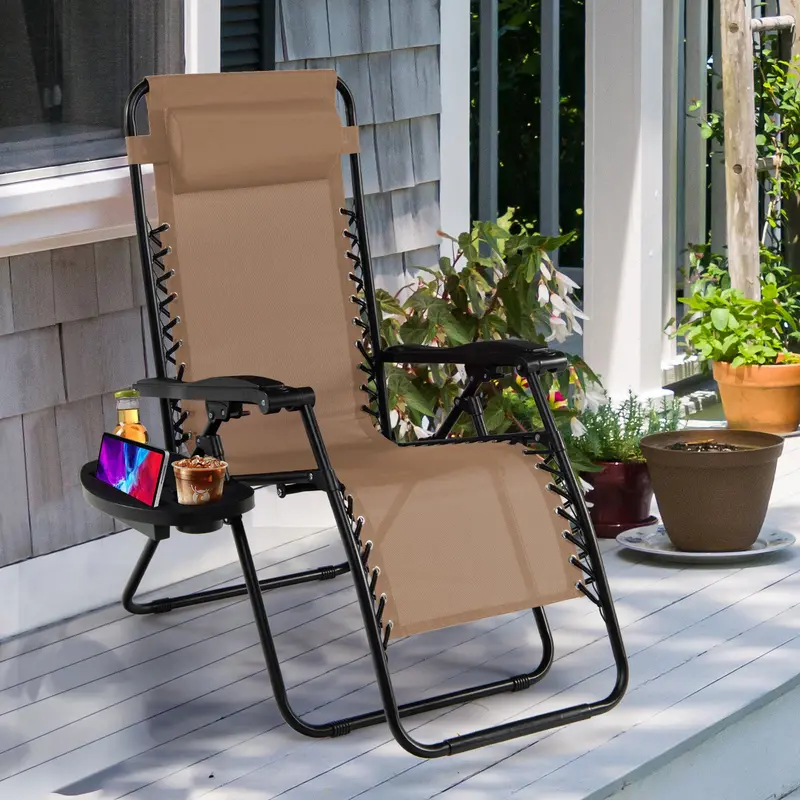 Zero Gravity Folding Lounge Chair – Reclining Ergonomic Patio Lounger