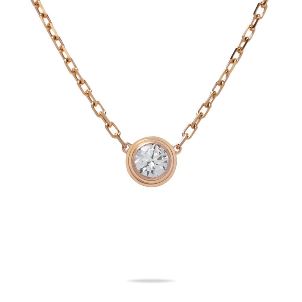 Cartier Damour (diamant Leger) Necklace 18K Rose Gold Diamond B7215600