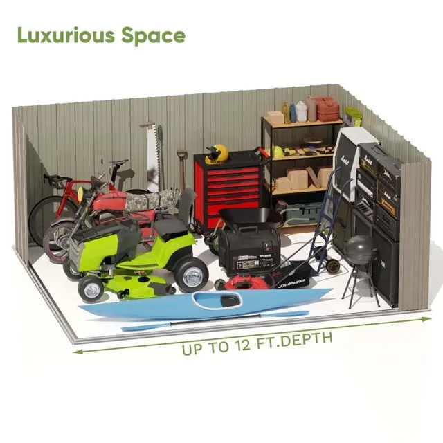 Patiolife 10x12 Metal Shed
