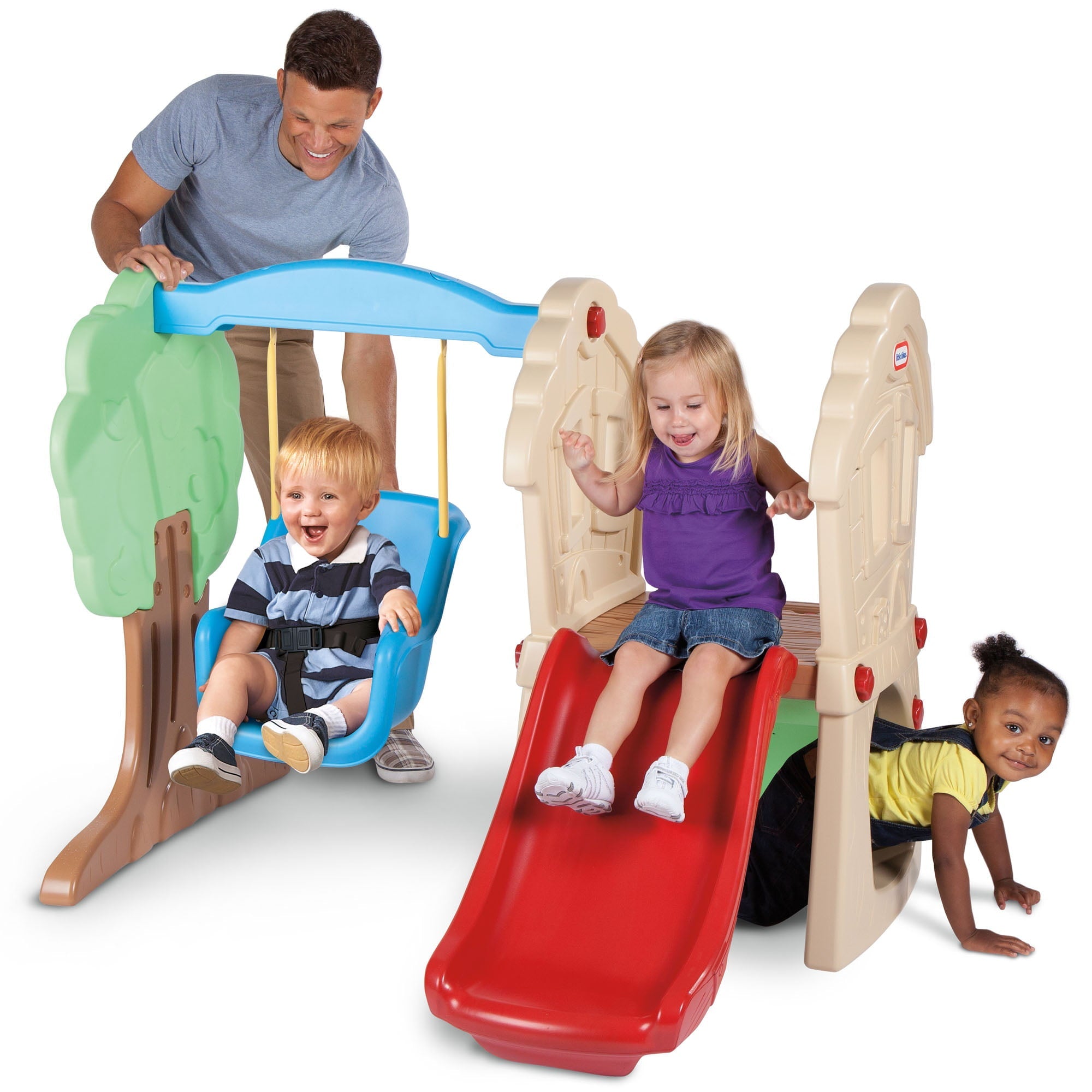 Little Tikes Hide and Seek Climber and Swing – Kids Slide Backyard Play Set