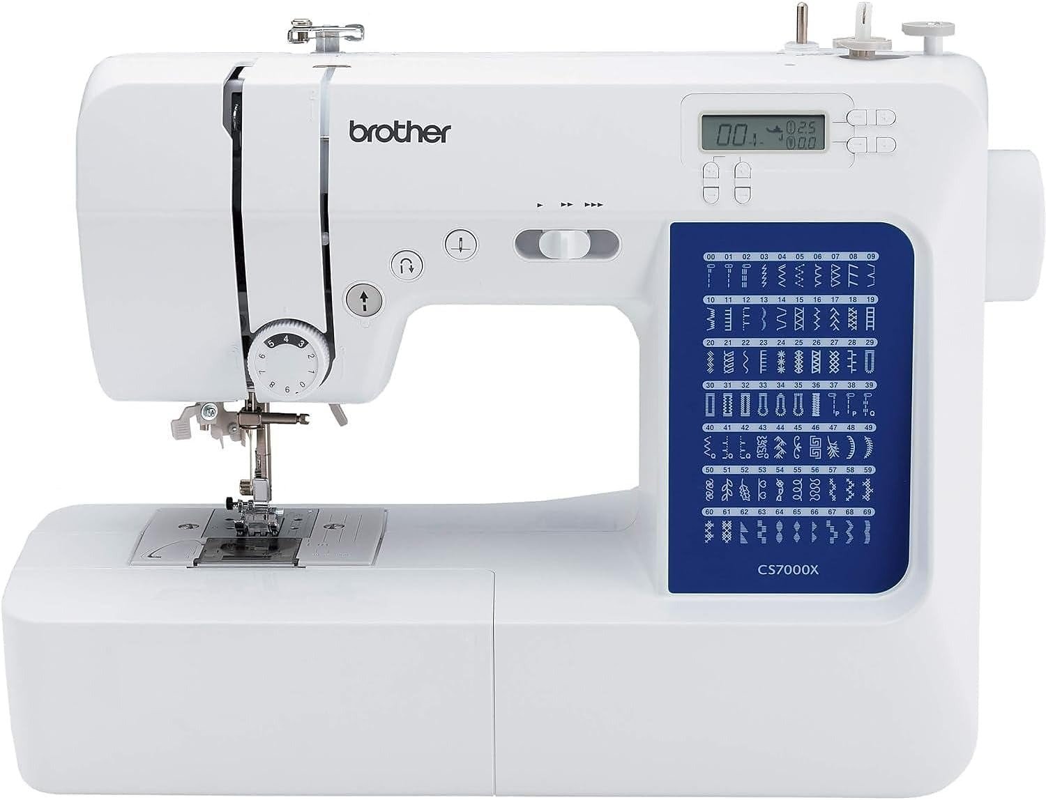 Computerized Sewing and Quilting Machine, 70 Built-in Stitches, LCD Display, Wide Table, 10 Included Feet, White