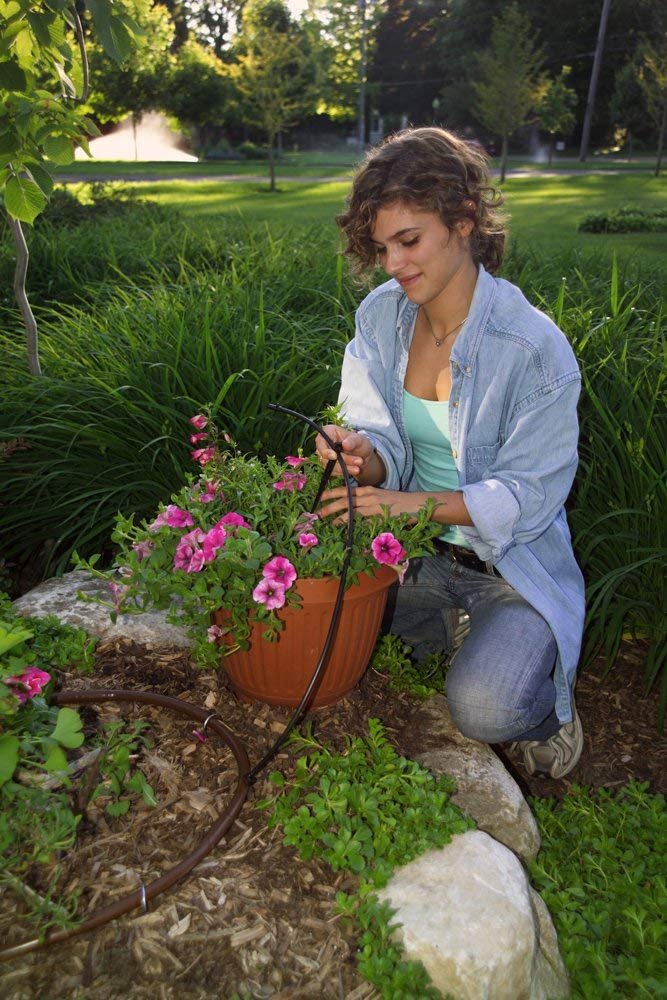 Rain Bird PATIOKIT Drip Irrigation Patio Watering Kit, Connects to Faucet, 1/4