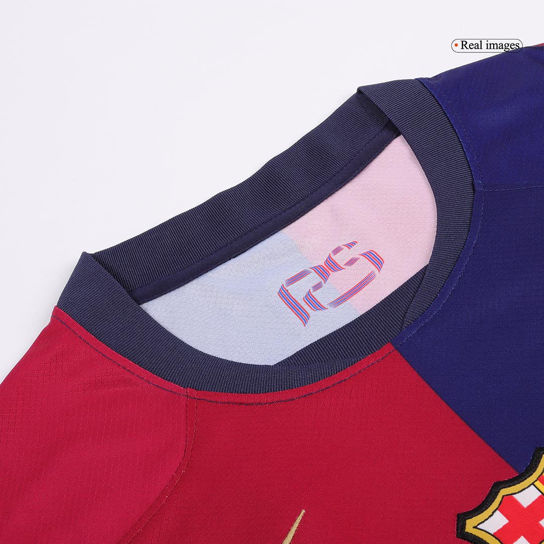 LAMINE YAMAL #19 Barcelona Home Soccer Jersey - Spotify Logo Without Text