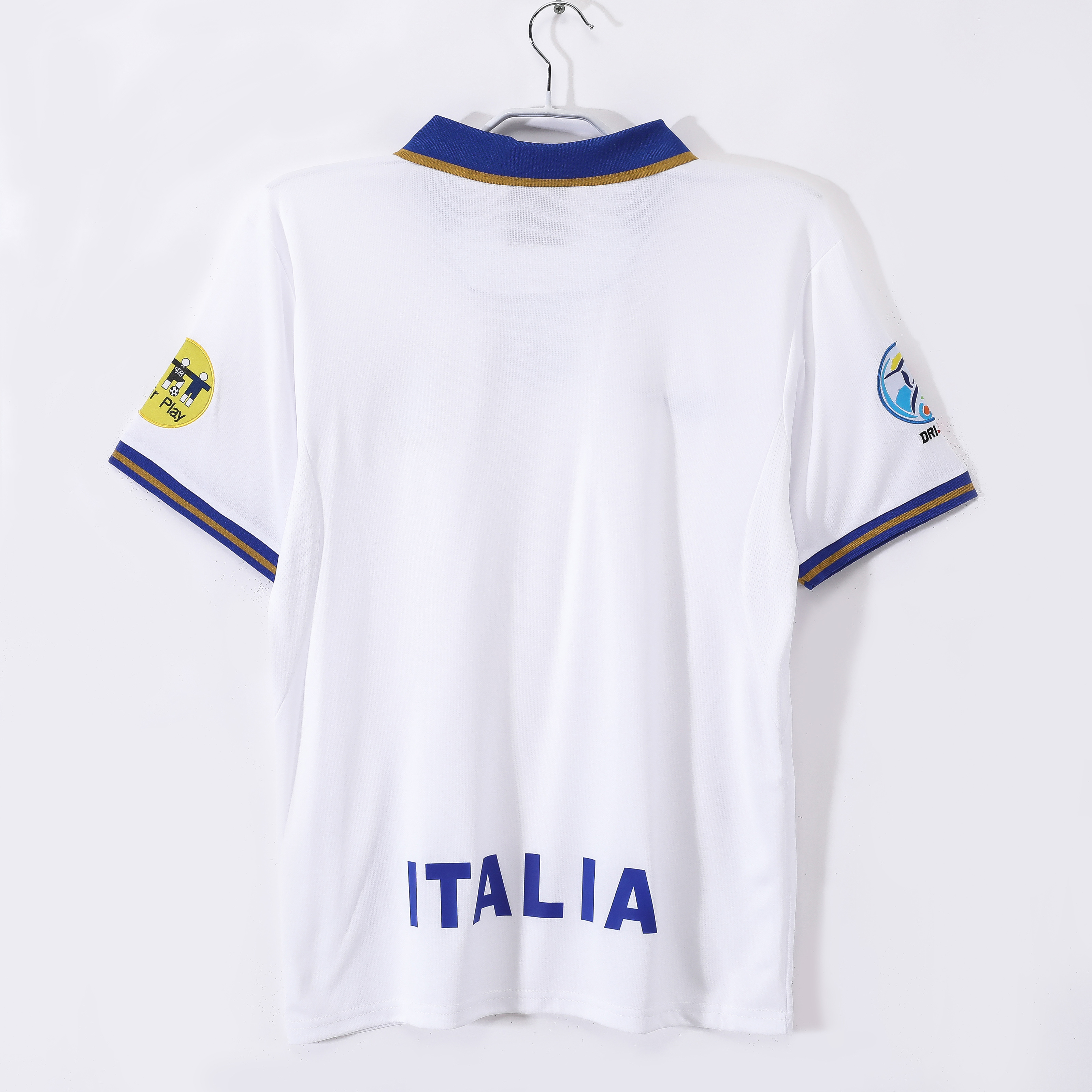Retro  Italy 1996 Away White with badges