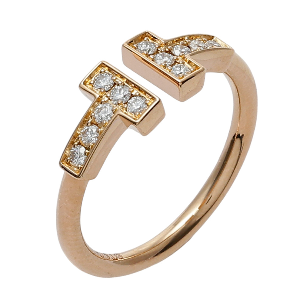 Tiffany & Co. Tiffany T Diamond Wire Ring 18K Rose Gold 60147323