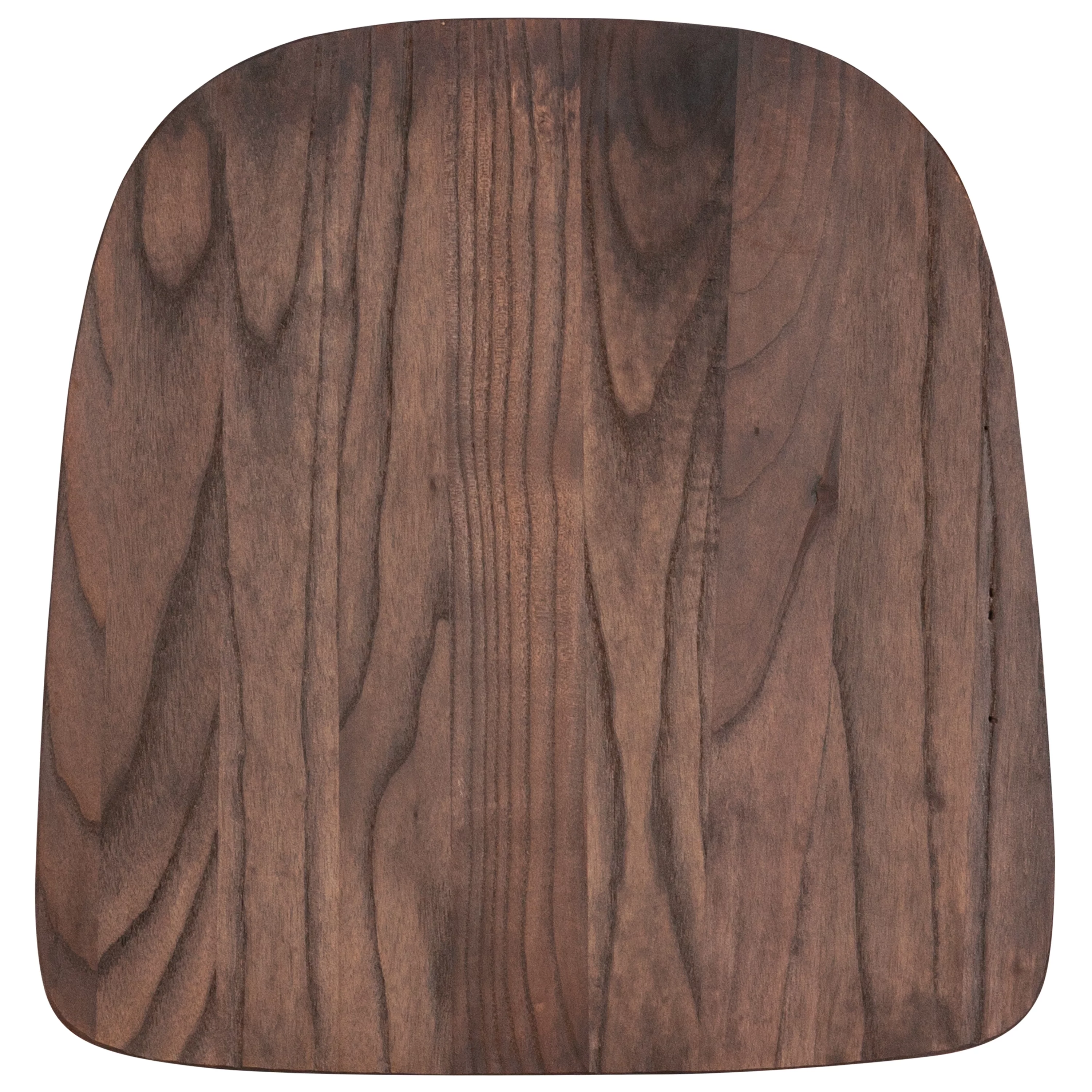 Flash Furniture Rustic Walnut Wood Seat for Colorful Metal Chairs