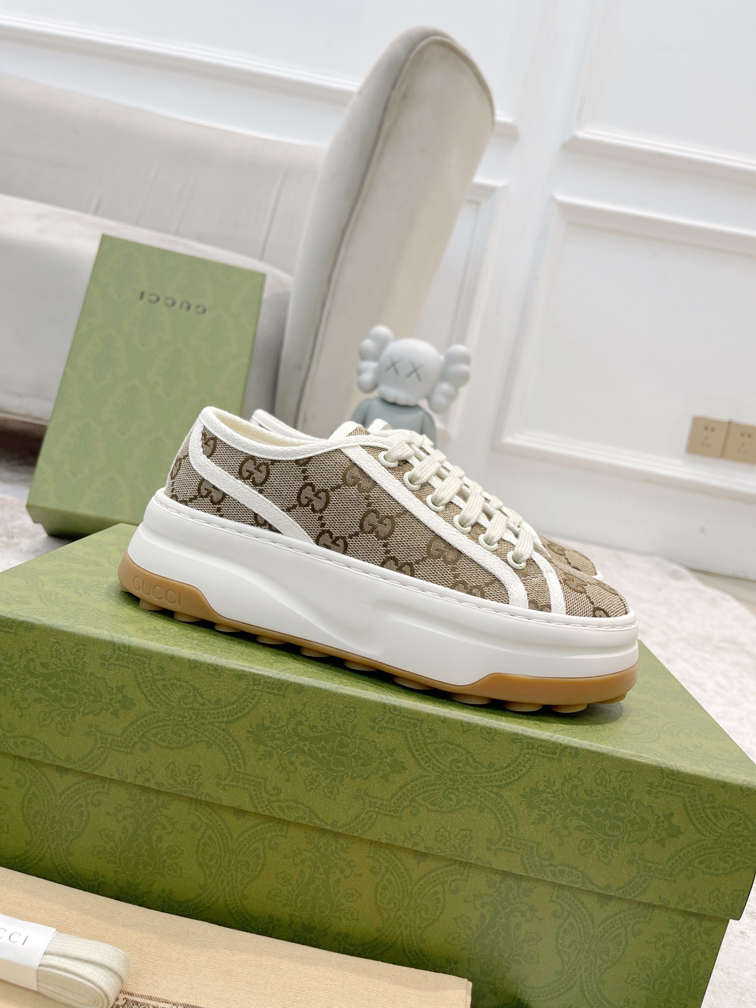 Gucci GG Printed Platform Sneakers for Women - cnluxepick