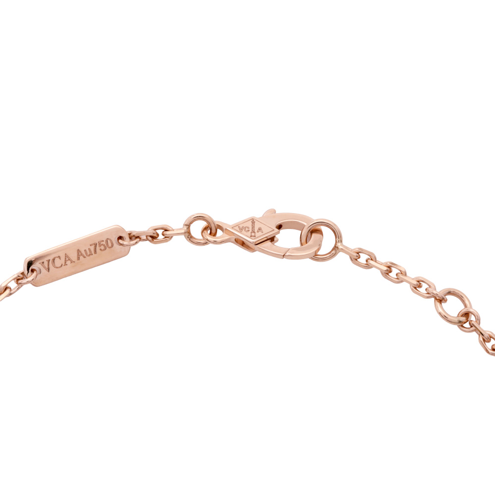 Van Cleef & Arpels Lucky Spring Plum Blossom Bracelet 18K Rose Gold Mother of Pearl VCARP9V900