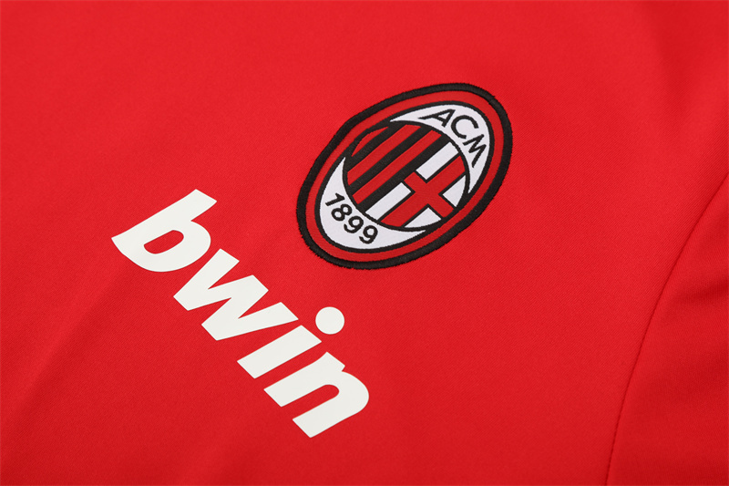 2007/08 AC Milan Retro Short Sleeves Training Jersey - Red 3