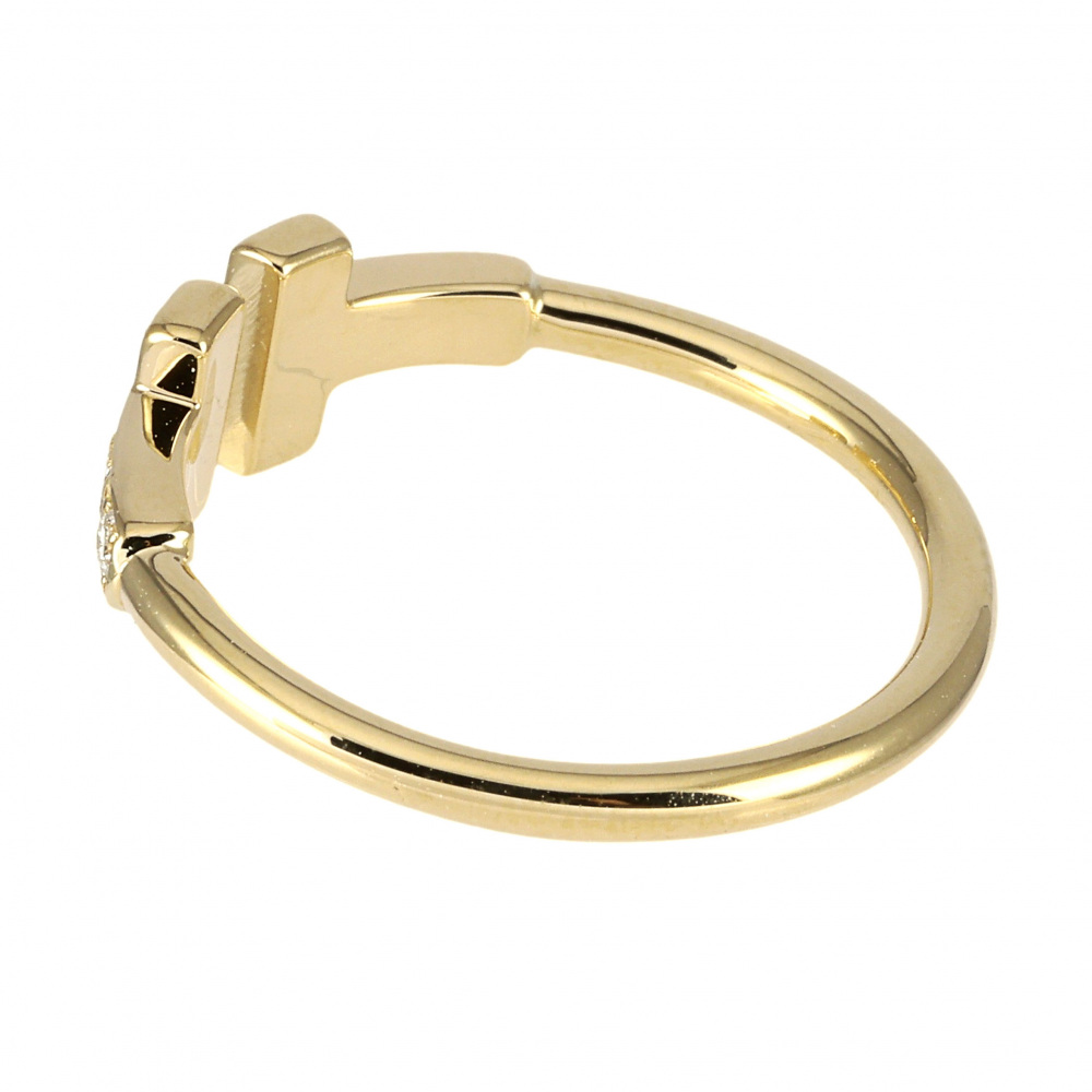 Tiffany & Co. Tiffany T Wire Ring 18K Yellow Gold Diamond 60147100