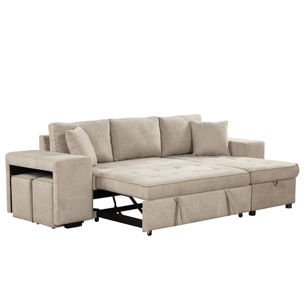 Modern LShape 3 Seat Reversible Sectional Sofa