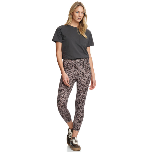 Gina Benotti Damen Capri-Leggings mit Leo-Allover