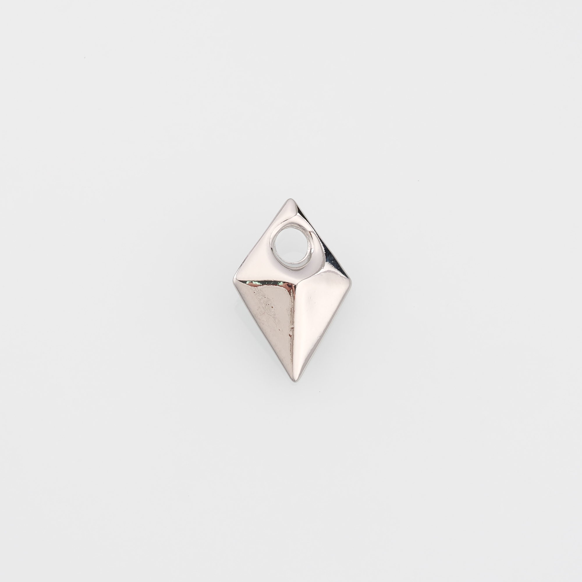 18K Gold Filled Rhombus Pendant,Dainty Rhombus Charm Earrings Necklace for DIY Jewelry Making Supply
