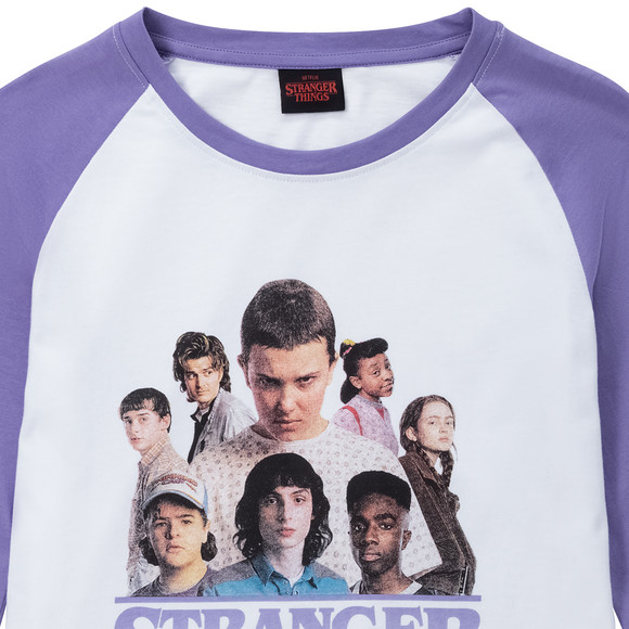 Yigga Stranger Things Langarmshirt mit Foto-Print