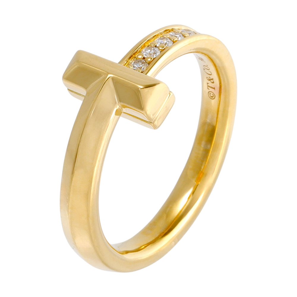 Tiffany & Co. Tiffany T One Ring 18K Yellow Gold Diamond 67795059