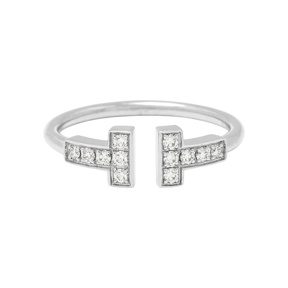 Tiffany & Co. Tiffany T Diamond Wire Ring 18K White Gold 60147235