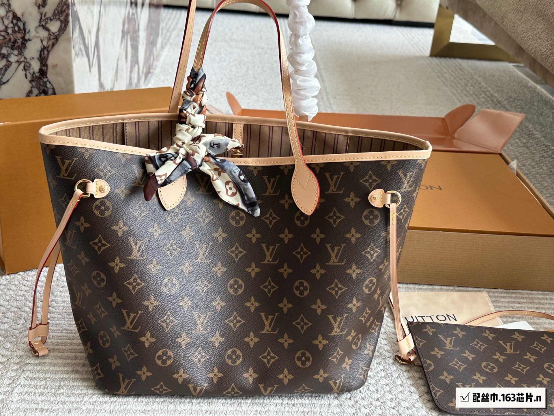 LV neverfull shopping bag high quality - cnluxepick