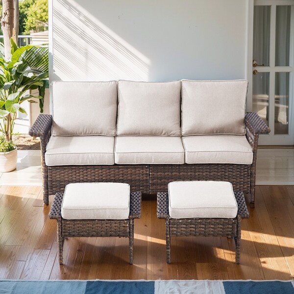 Patio Sofa Outdoor Furniture 3 Pieces