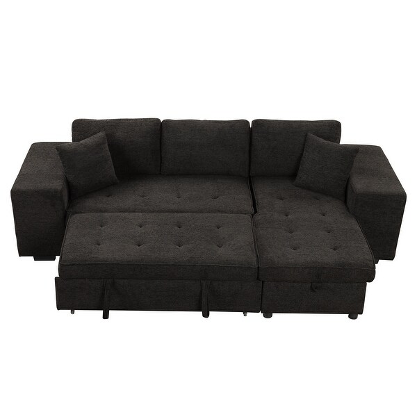 Modern LShape 3 Seat Reversible Sectional Sofa