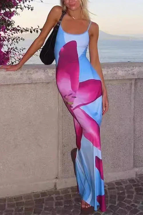 Floral Maxi Cami Dress: Vacation StyleClistos