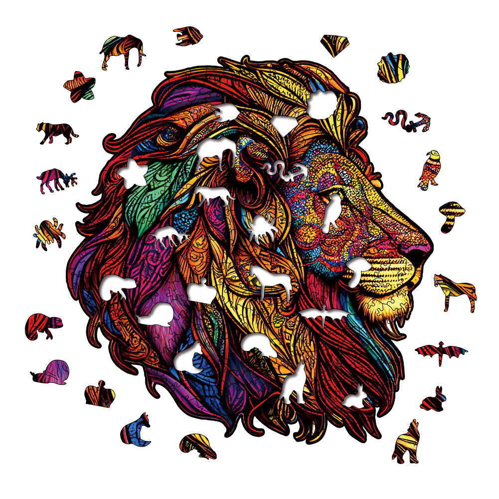 Animal Wooden Puzzle-Lovely Lion
