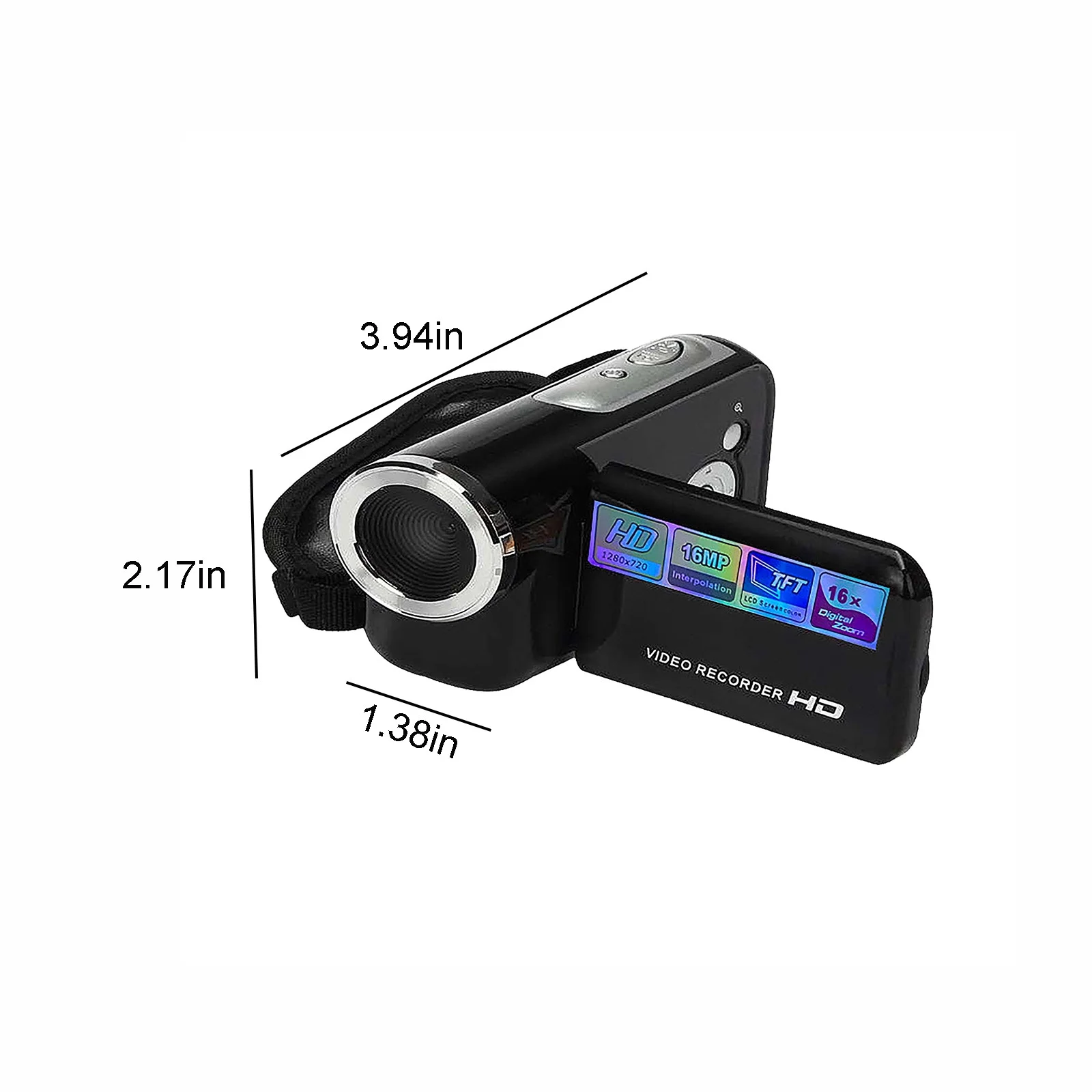 Digital Camera, FHD 1080P Digital Camera for Kids Video Camera with 32GB SD Card 16X Digital Zoom, Compact Point and Shoot Camera Portable Small Camera for Teens Students Boys Girls Seniors