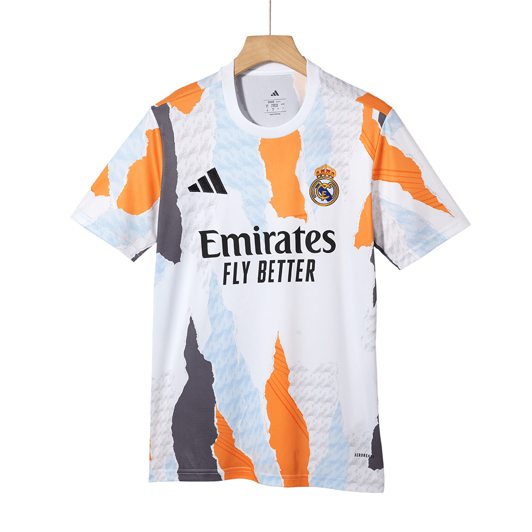 Real Madrid Pre-Match Soccer Jersey White