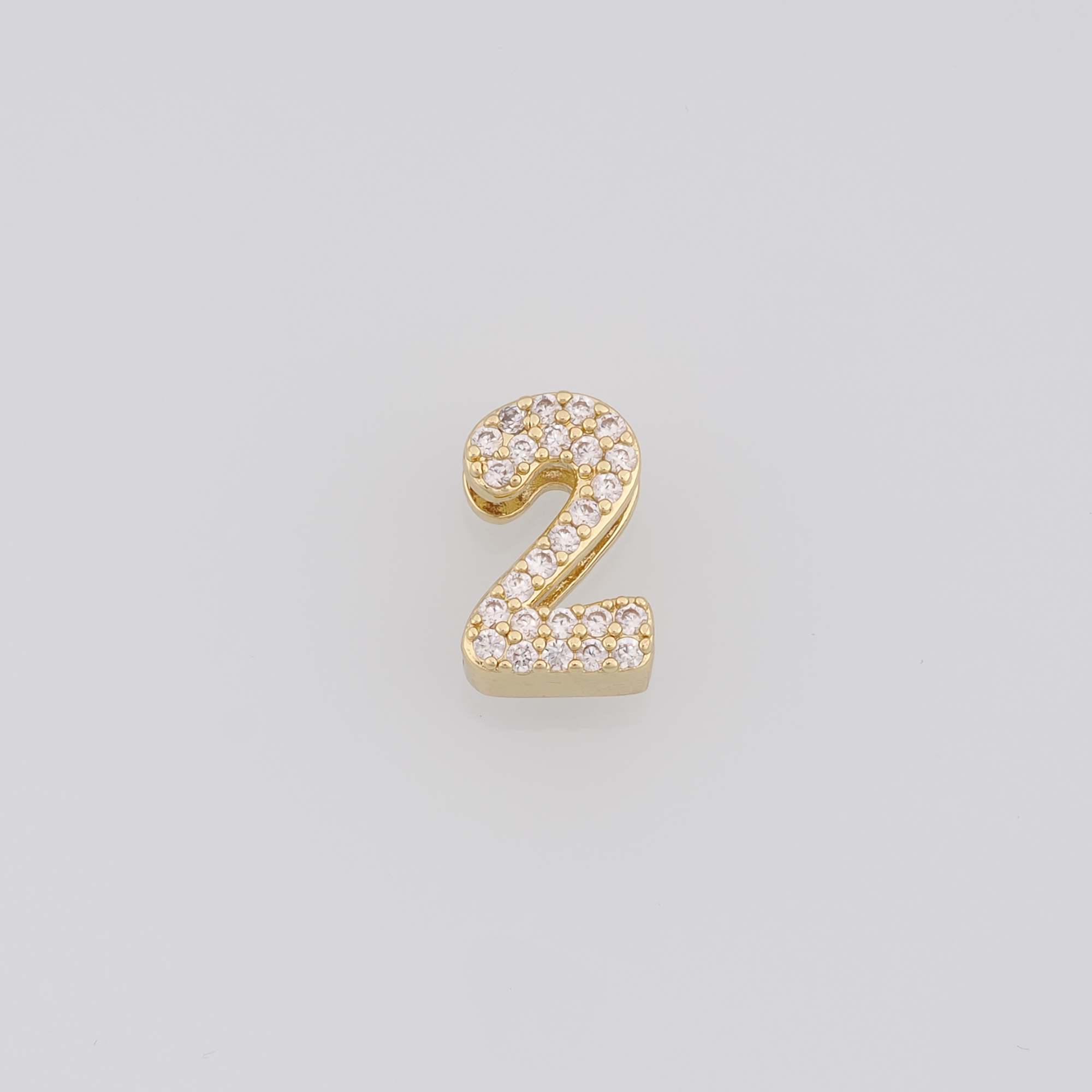 18K Gold Filled Number Spacer Beads,CZ Micro Pave Number Spacer Beads,DIY Jewelry Making Supply