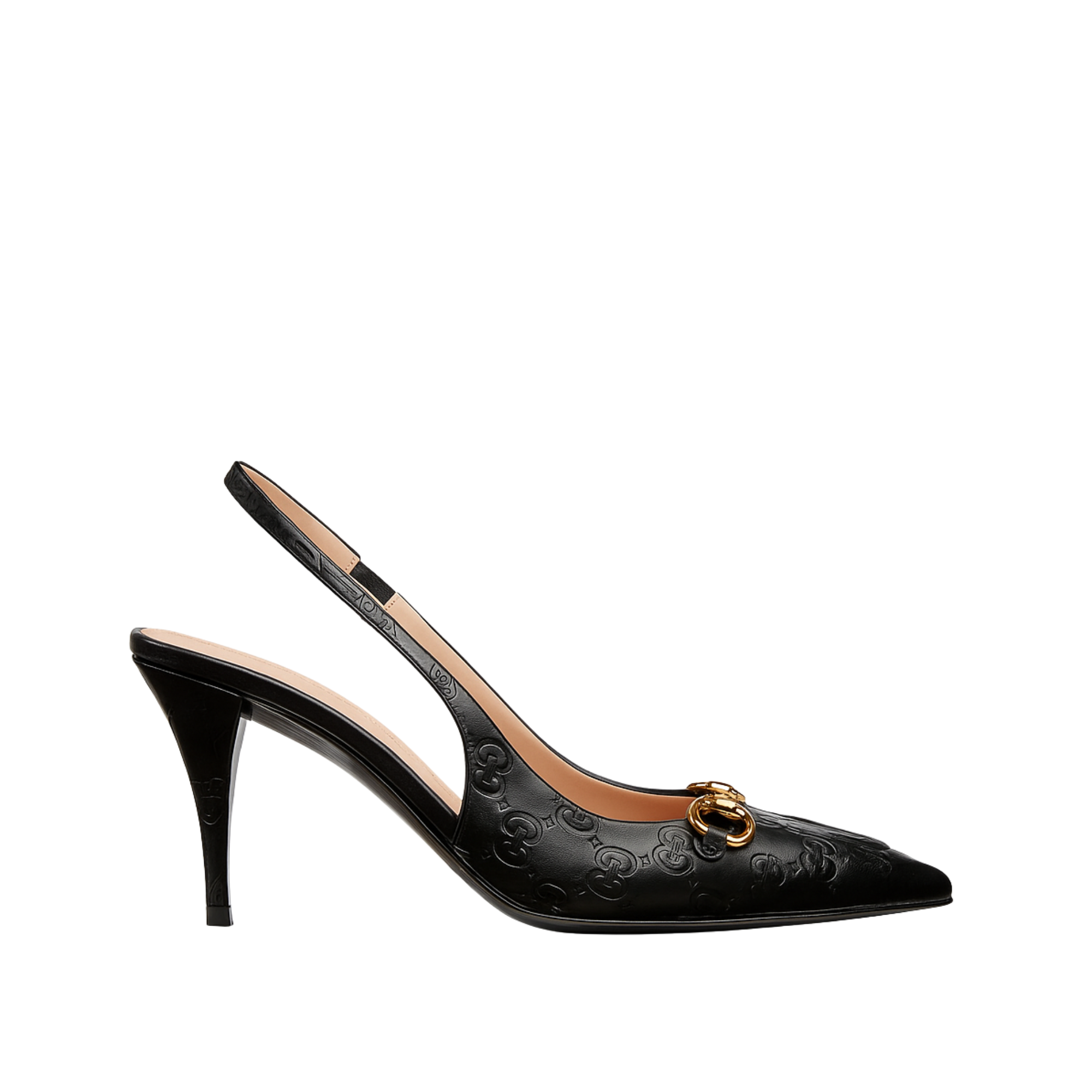 Gucci Women’S Horsebit Pump Gg Leather Black 792065 Aaegj 1000