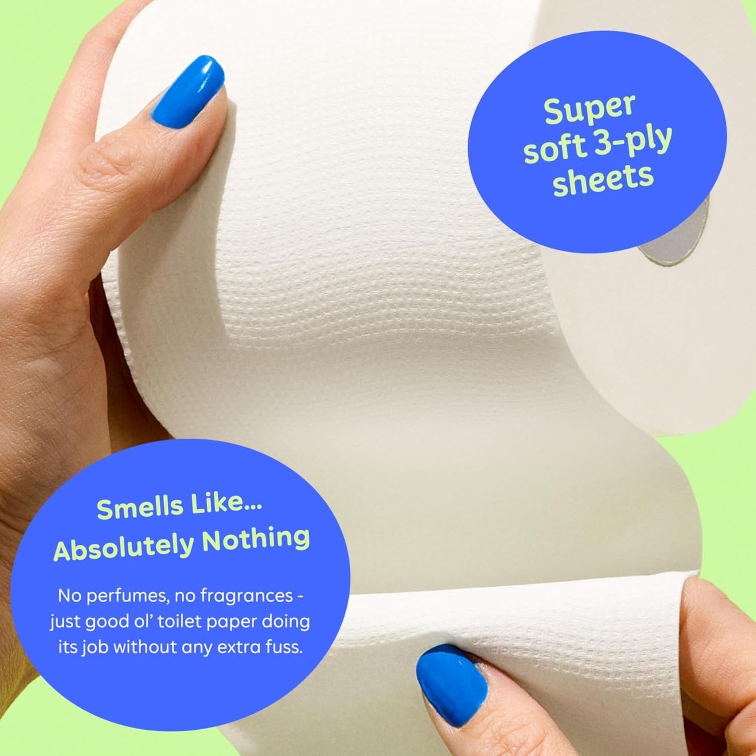 3-Ply Bamboo Toilet Paper, 48 Rolls (370 Sheets Per Roll) Sustainable Bathroom Tissue