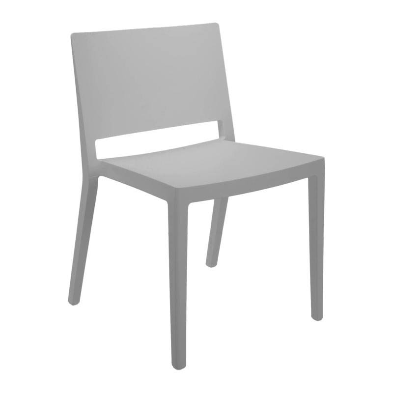 Kartell Lizz Chair - Set of 2, Matte Grey Matte Grey - [Side Chairs]