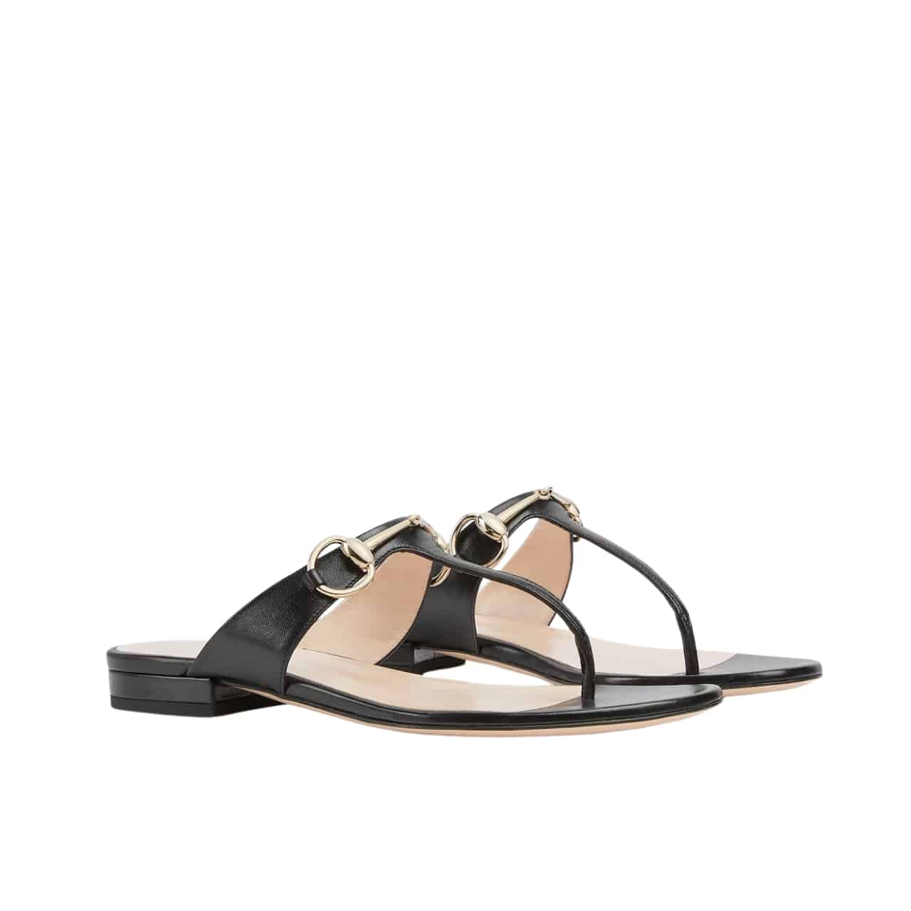 Gucci Women’S Thong Sandal With Horsebit Black ??816590 C9D00 1000