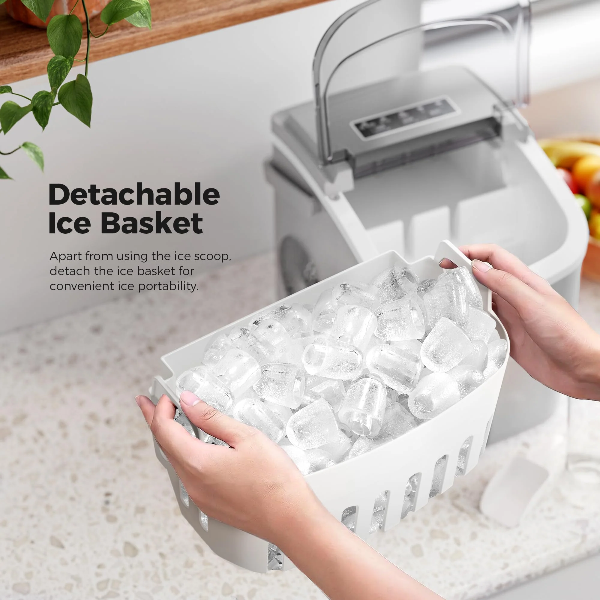 Kismile Ice Makers Countertop with Handle Z5812B