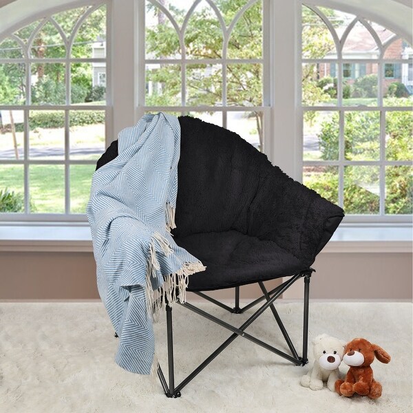 Plush Moon Saucer Chair with Carry Bag