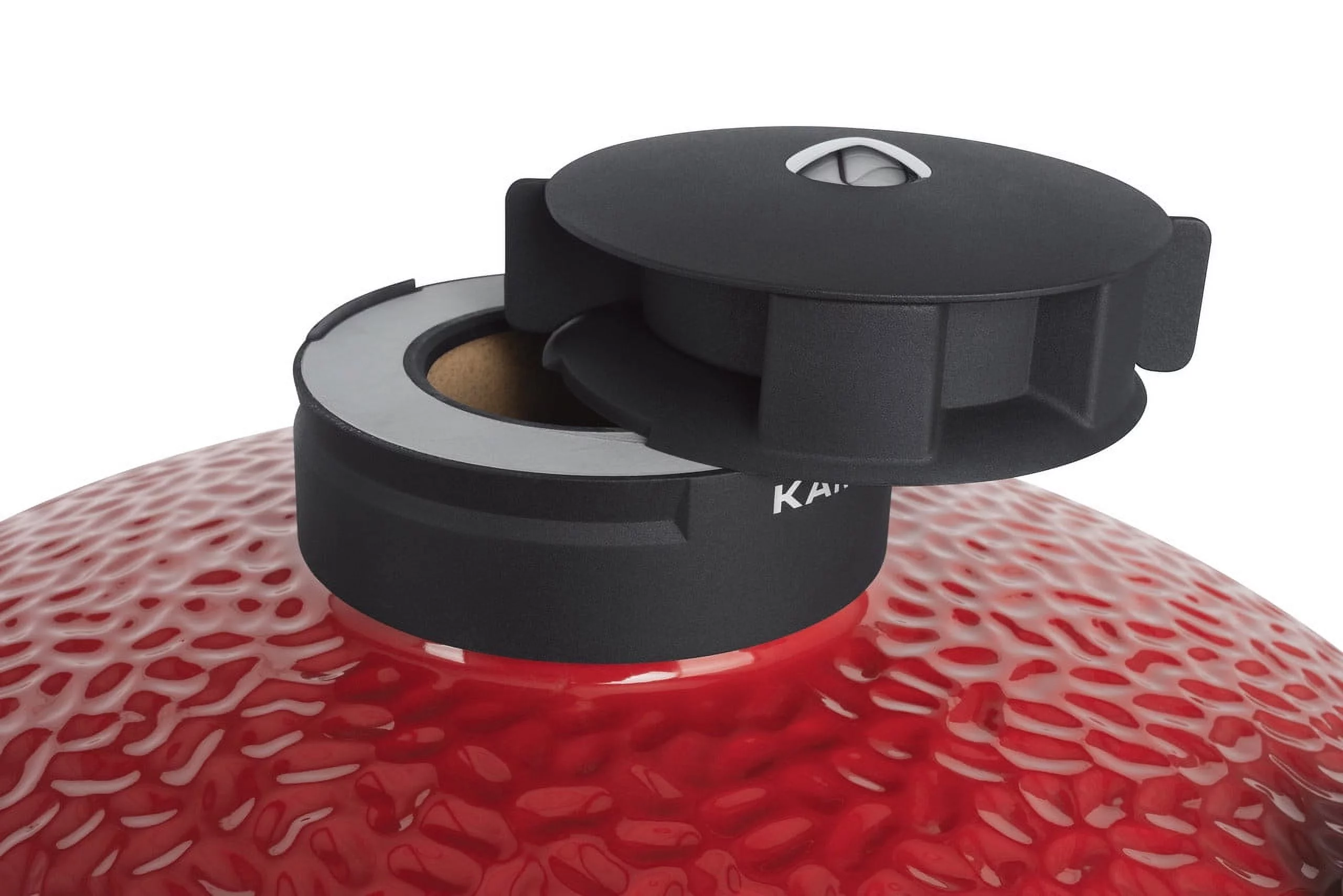 Kamado Joe Big Joe II 24 in. Charcoal Grill in Red with Cart, Side Shelves, Grill Gripper, and Ash Tool