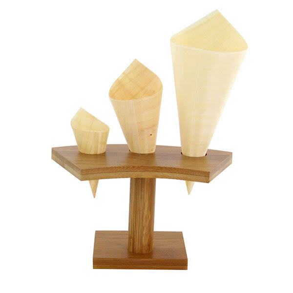 Packnwood 210bbco121 Mini Wooden Cones - 4.9 x 3.5 x 1.9 in.