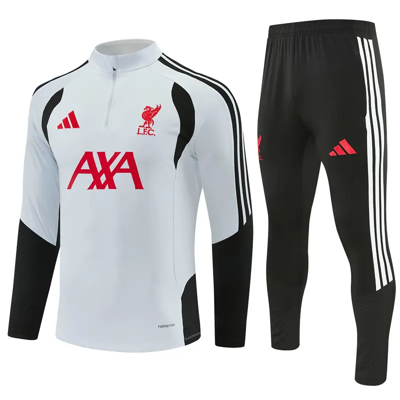 Liverpool 26/27 Half Zipper Training Suit - Light Gray